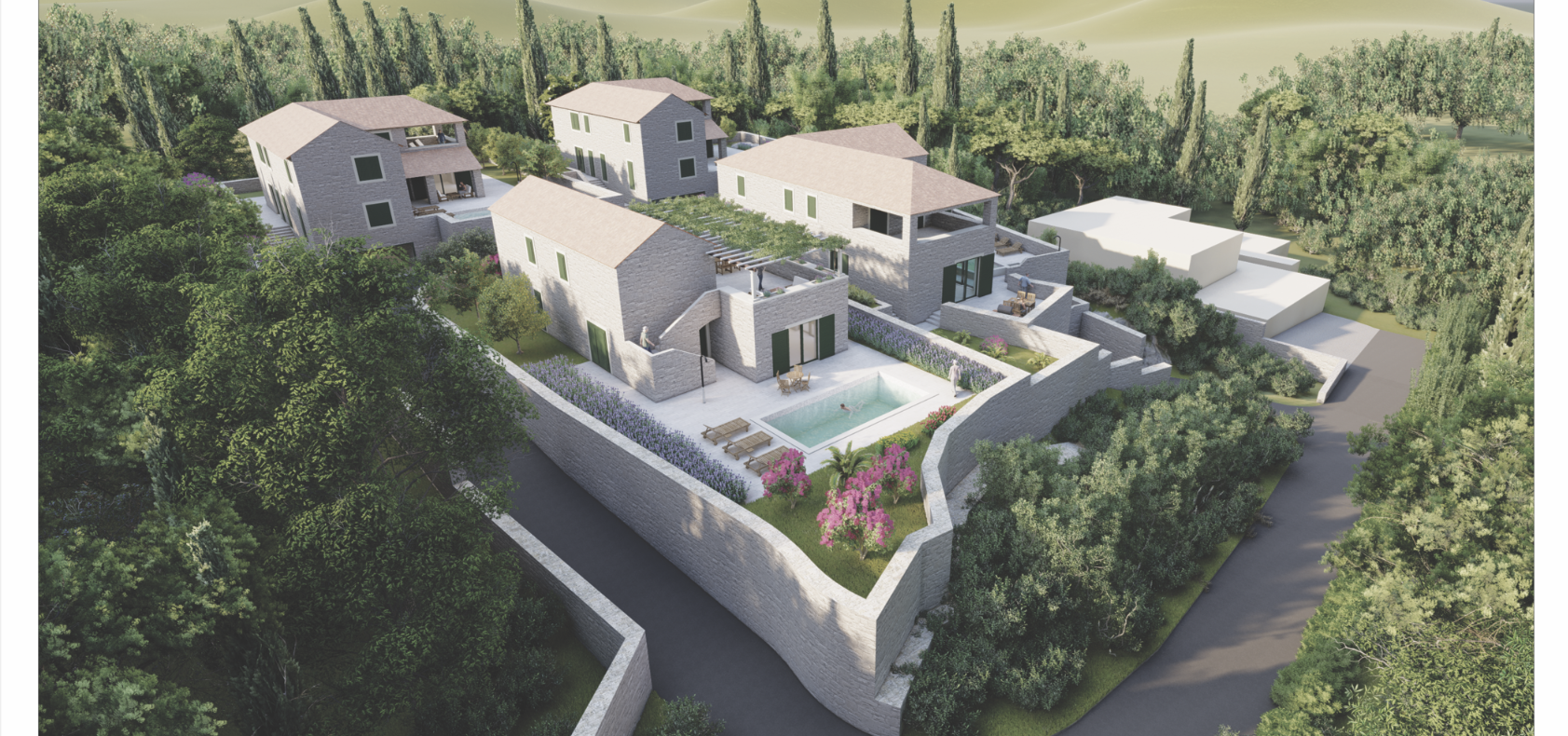 Konavle, Ćilipi, građevinsko zemljište za 4 vila, prodaja