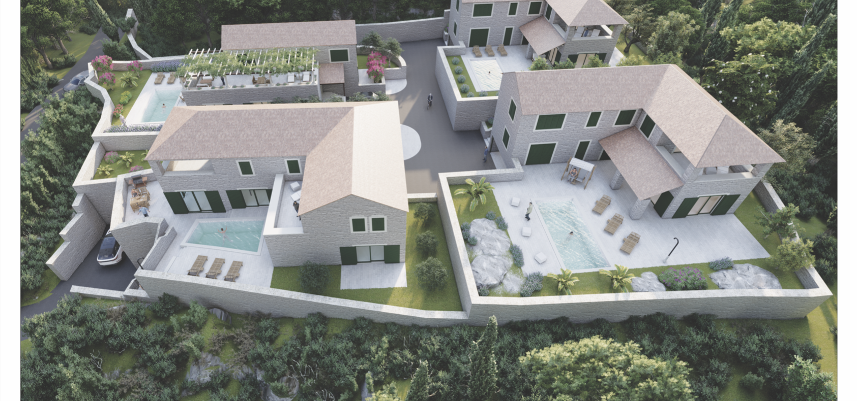 Konavle, Ćilipi, građevinsko zemljište za 4 vila, prodaja