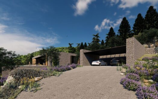 Korčula, prodaja, zemljište sa projektom, pogled more