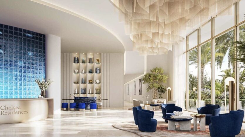 Dubai, Modern luxury lobby with elegant decor