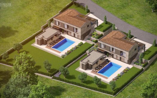 Istra, Hrvatska, zemljište sa dozvolom za vilu sa bazenom